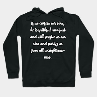 1 John 1:9 Bible Verse NIV Text Hoodie